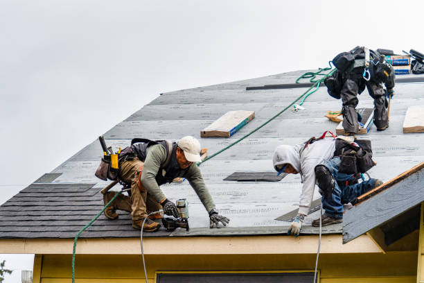 Professional Roof Installation technician working in Jones, MI